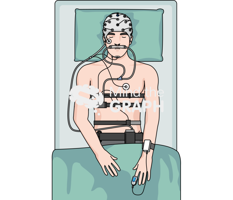 Polysomnography sleep study Icons, Symbols, Pictures, and Images