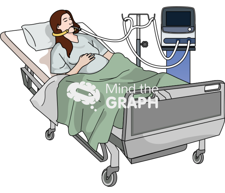 Pregnant invasive mechanical ventilation endotracheal tube Icons, Symbols, Pictures, and Images