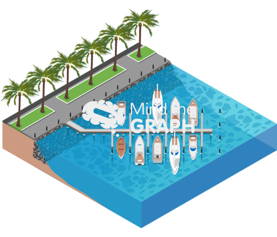 Recreational vessel boat marina isometric Icons, Symbols, Pictures, and Images