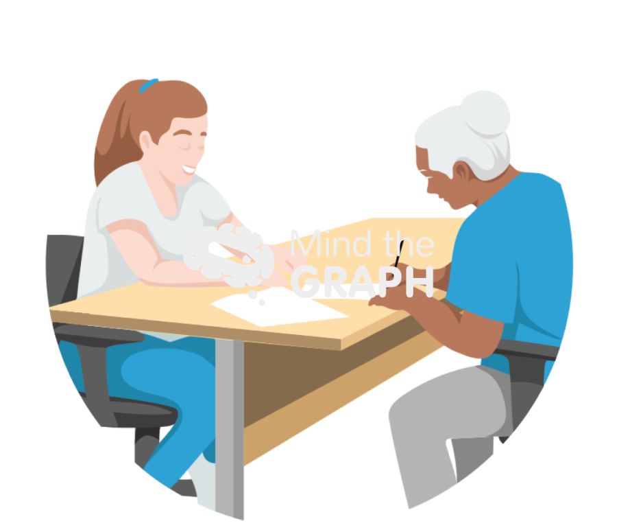 Researcher administering questionnaires zoom Icons, Symbols, Pictures, and Images