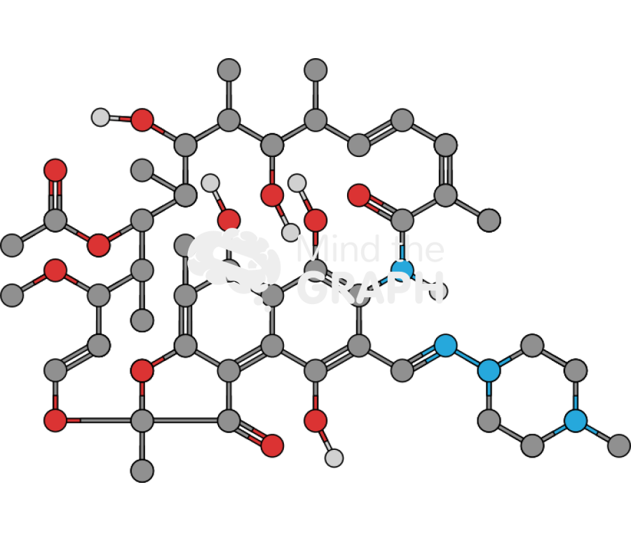 Rifampicin molecule Icons, Symbols, Pictures, and Images