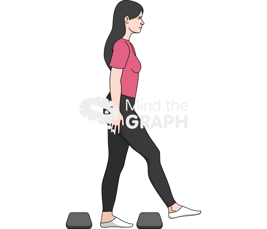 Stepping over an obstacle step 2 lateral Icons, Symbols, Pictures, and Images