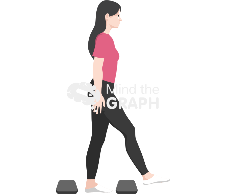 Stepping over an obstacle step 2 lateral Icons, Symbols, Pictures, and Images