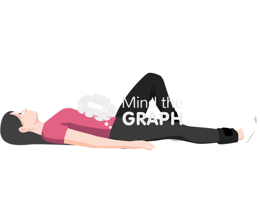 Straight leg raise with ankle weight step 1 Icons, Symbols, Pictures, and Images