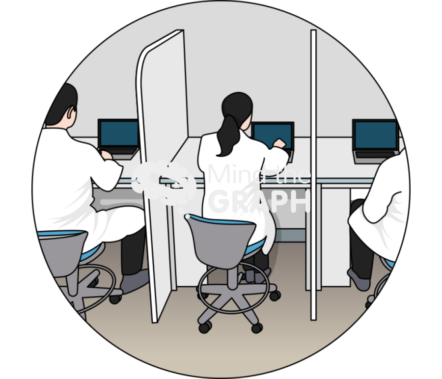 Stration evaluation using computer desk partitions 1 zoom Icons, Symbols, Pictures, and Images