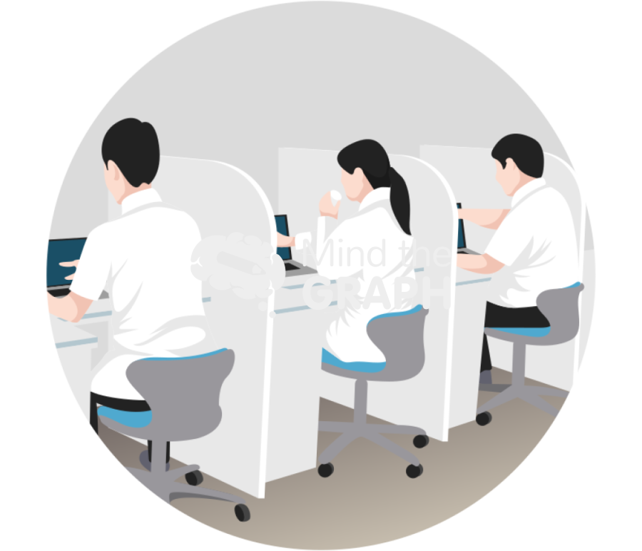 Stration evaluation using computer desk partitions 2 zoom Icons, Symbols, Pictures, and Images