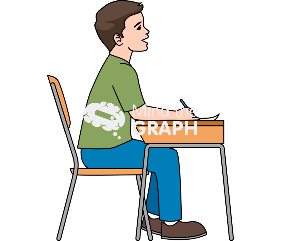 Students writing lateral 4 Icons, Symbols, Pictures, and Images