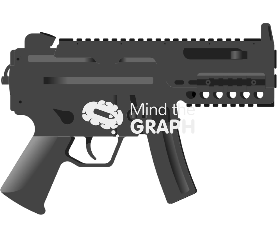 Submachine gun weapon Icons, Symbols, Pictures, and Images