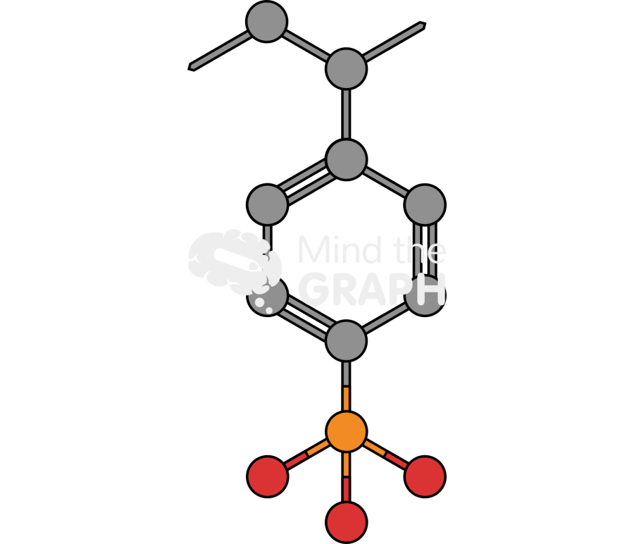 Sulfonated polystyrene molecule Icons, Symbols, Pictures, and Images