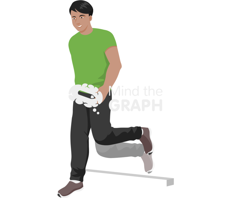 Tanned man obstacle avoidance trailing limb Icons, Symbols, Pictures, and Images