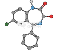 Temazepam benzodiazepine molecule Icons, Symbols, Pictures, and Images
