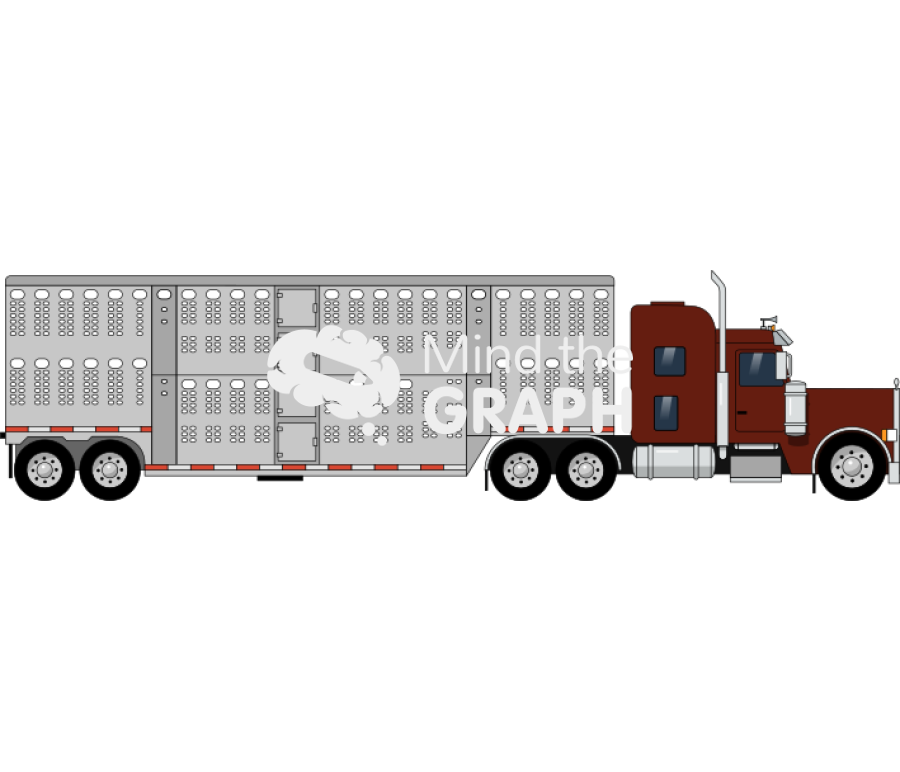 Truck 2 cab pot belly trailer lateral Icons, Symbols, Pictures, and Images