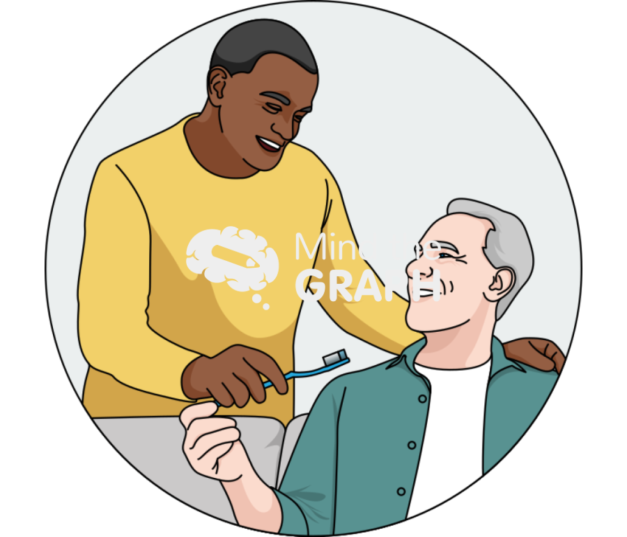 Two middle aged men toothbrush zoom Icons, Symbols, Pictures, and Images