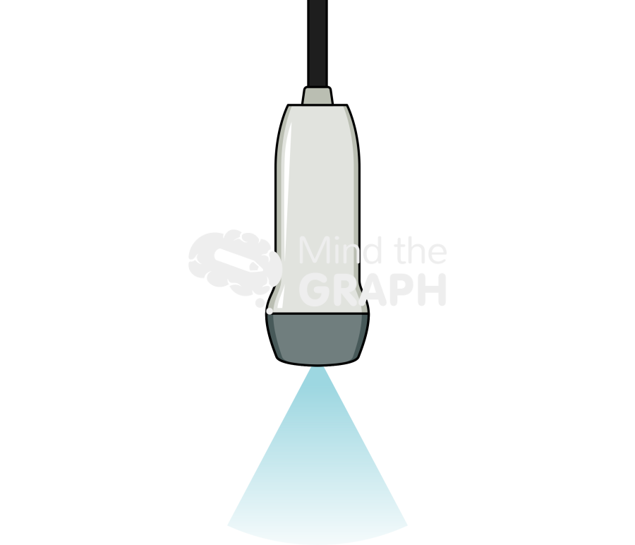 Ultrasound probe sector 2 front Icons, Symbols, Pictures, and Images