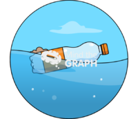 Water bottle plastic sea pollution zoom Icons, Symbols, Pictures, and Images