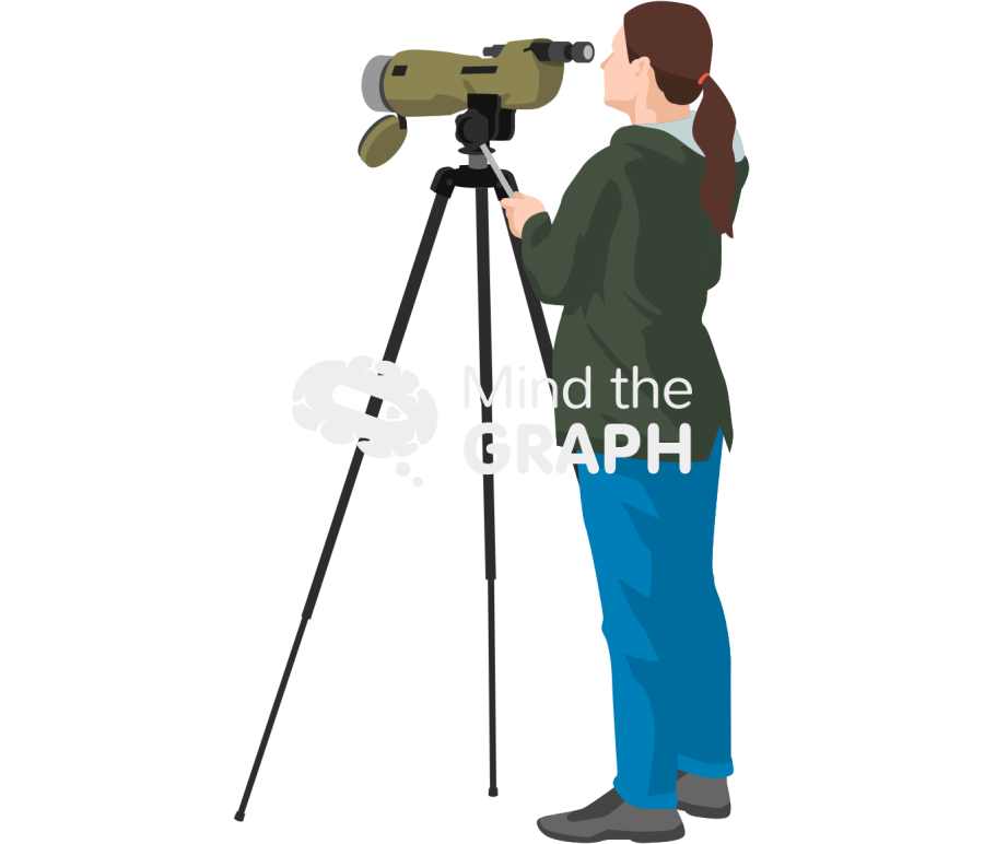 Woman birder telescope Icons, Symbols, Pictures, and Images