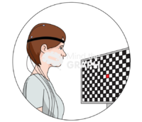 Woman evoked potential examination Icons, Symbols, Pictures, and Images