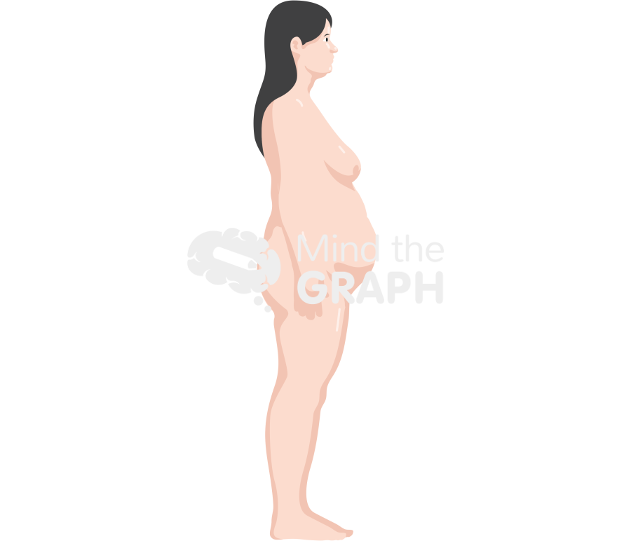 Woman fat anatomic side caucasian Icons, Symbols, Pictures, and Images