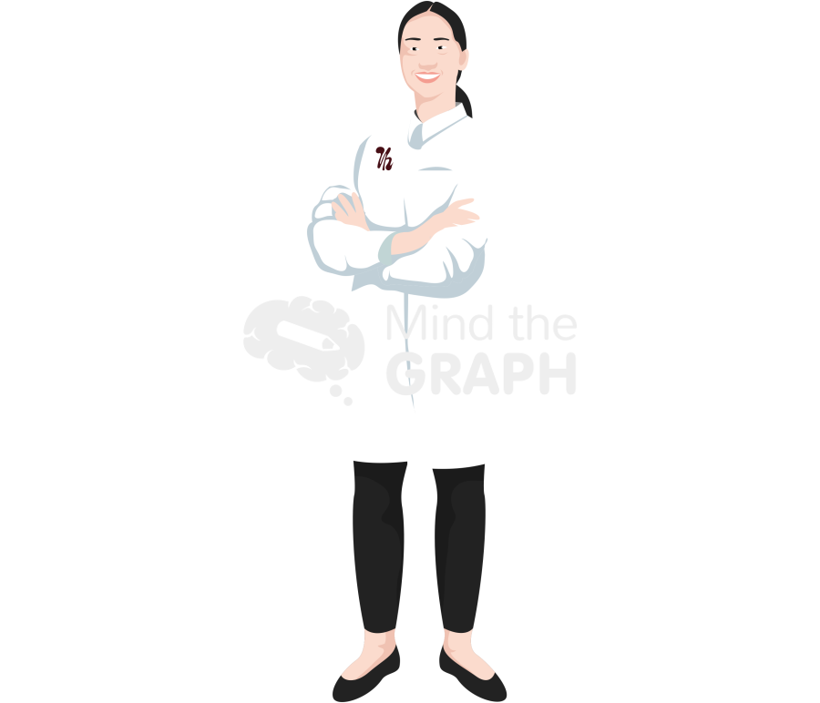 Woman japanese scientist front 2 Icons, Symbols, Pictures, and Images