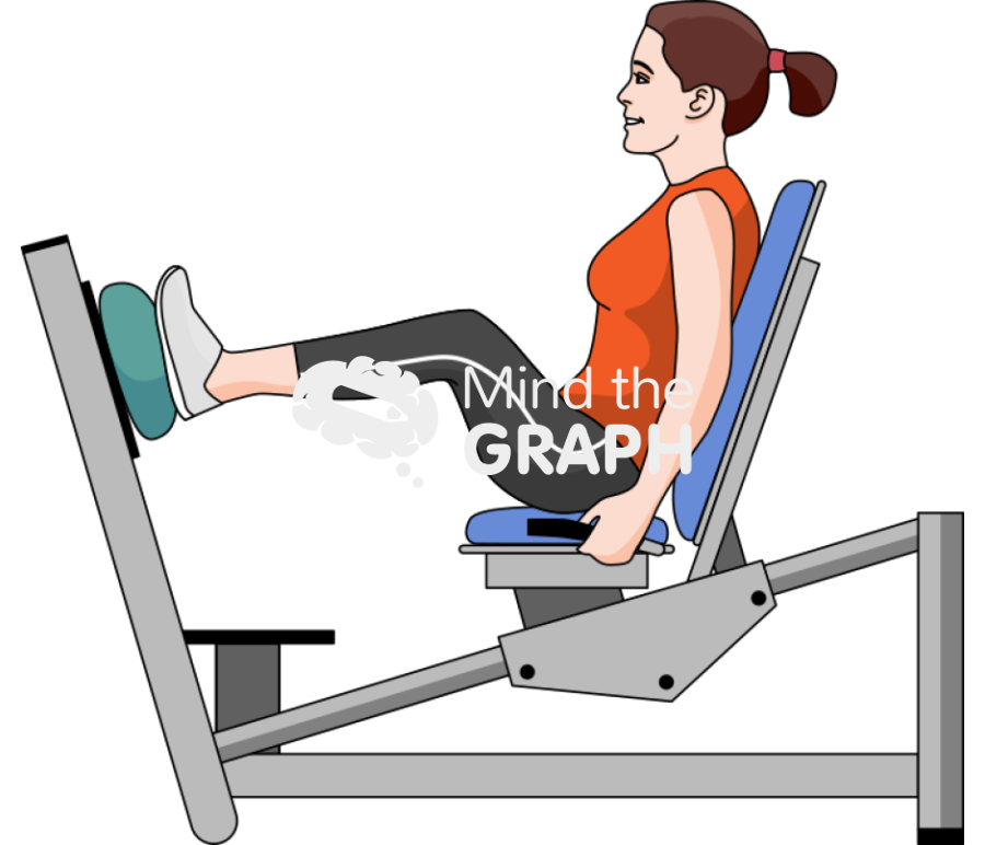 Woman leg press exercise lateral