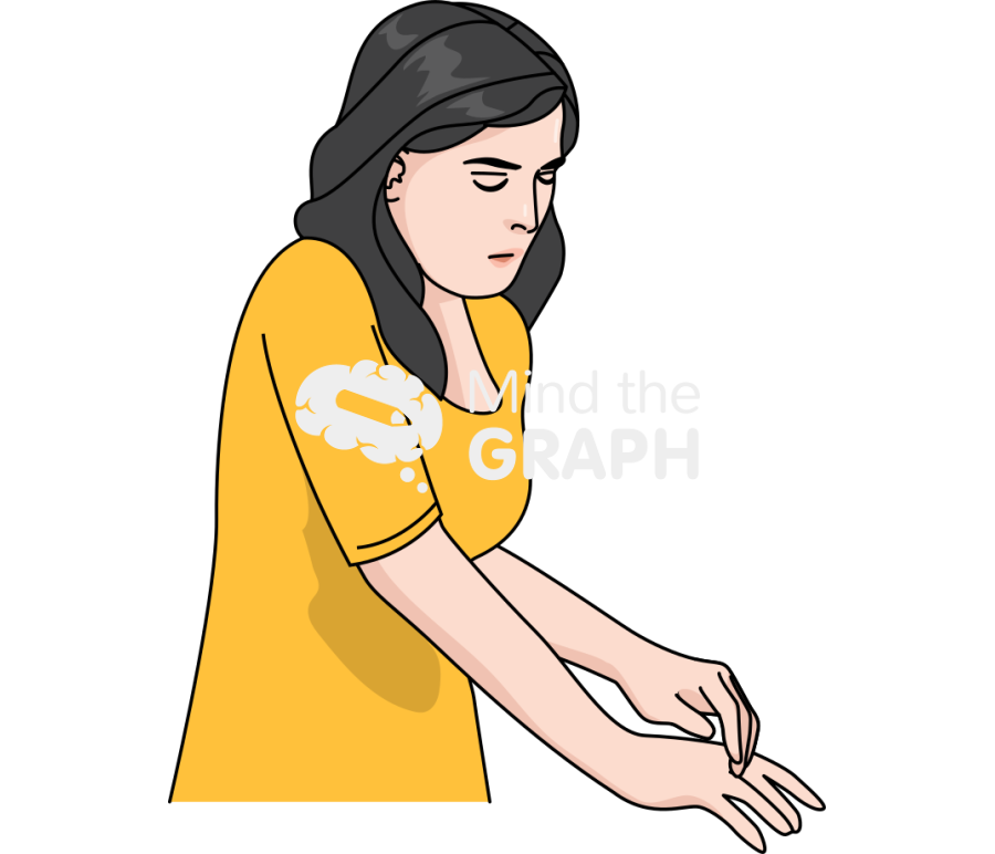 Woman scratching hand Icons, Symbols, Pictures, and Images