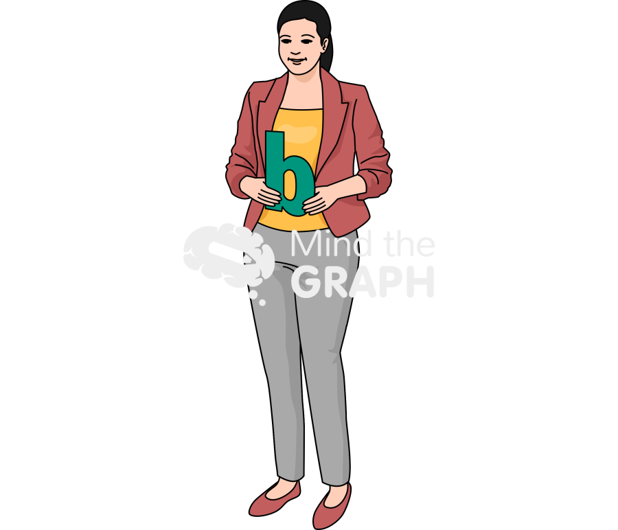 Woman teacher letter b Icons, Symbols, Pictures, and Images