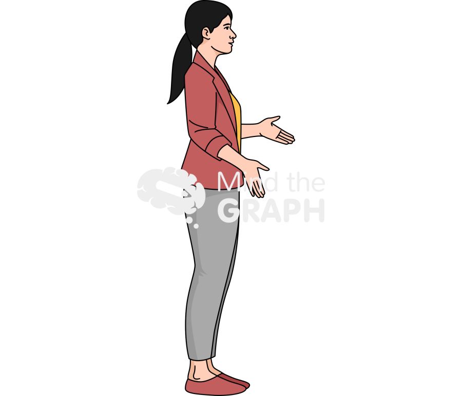 Woman teacher speak lateral Icons, Symbols, Pictures, and Images