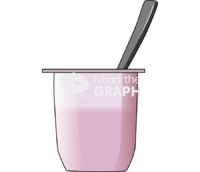 Yogurt cup lateral Icons, Symbols, Pictures, and Images